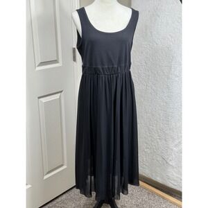 Torrid Black Midi Sleeveless Ballet Core Casual Tank Chiffon Overlay Women Sz 1X